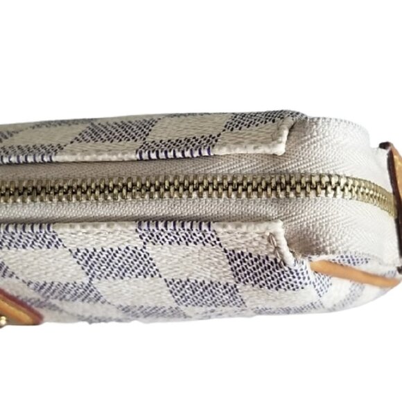 Authentic Louis Vuitton Eva Damier Azur Wristlet Handbag - Picture 7 of 14